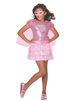 Rubie's Supergirl Premium Pink Sequin Costume For Kids - Warner Bros DC Comics