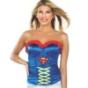 Rubie's Supergirl Ribbon Detail Corset For Adults - Warner Bros DC Comics