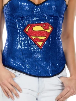 Rubie's Supergirl Sequin Corset For Adults - Warner Bros DC Comics