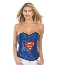Rubie's Supergirl Sequin Corset For Adults - Warner Bros DC Comics