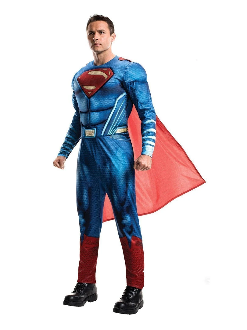 Rubie's Superman Deluxe Costume For Adults - Warner Bros Justice League 3 Rubie's Superman Deluxe Costume For Adults - Warner Bros Justice League