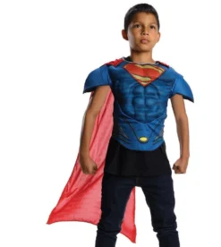 Rubie's Superman Molded Muscle Chest Costume Top For Kids - Warner Bros DC Comics