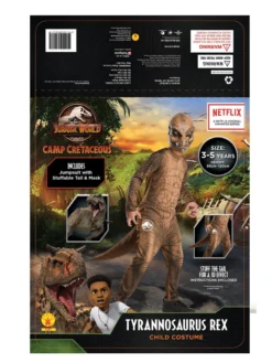Rubie's T-Rex Fallen Kingdom Costume For Kids - Universal Jurassic World Camp Cretaceous 10 Rubie's T-Rex Fallen Kingdom Costume For Kids - Universal Jurassic World Camp Cretaceous
