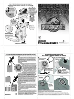 Rubie's T-Rex Inflatable Costume For Kids - Universal Jurassic World 8 Rubie's T-Rex Inflatable Costume For Kids - Universal Jurassic World