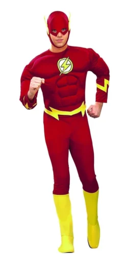 Rubie's The Flash Deluxe Muscle Chest Costume For Adults - Warner Bros DC Comics