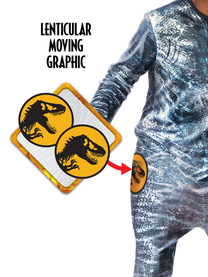 Rubie's Velociraptor 'Blue' Deluxe Lenticular Costume For Kids - Universal Jurassic World Dominion 6 Rubie's Velociraptor 'Blue' Deluxe Lenticular Costume For Kids - Universal Jurassic World Dominion