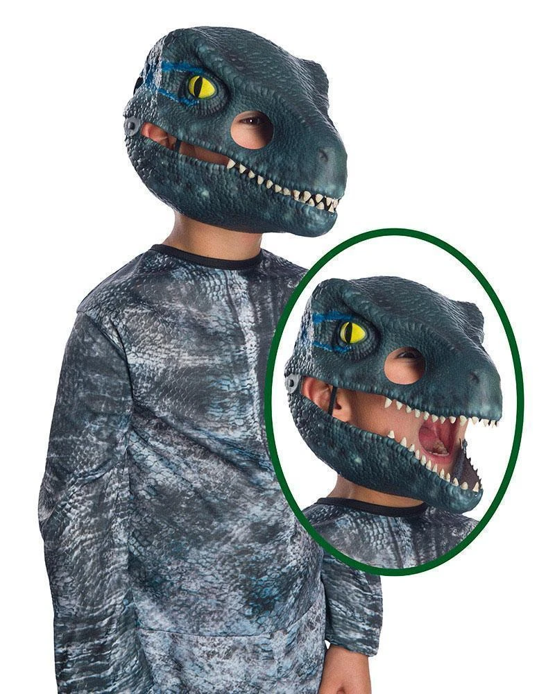 Rubie's Velociraptor 'Blue' Movable Jaw Mask For Kids - Universal Jurassic World 3 Rubie's Velociraptor 'Blue' Movable Jaw Mask For Kids - Universal Jurassic World