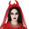 Rubie's Accessories Villainous Veil Devil Horns Headpiece