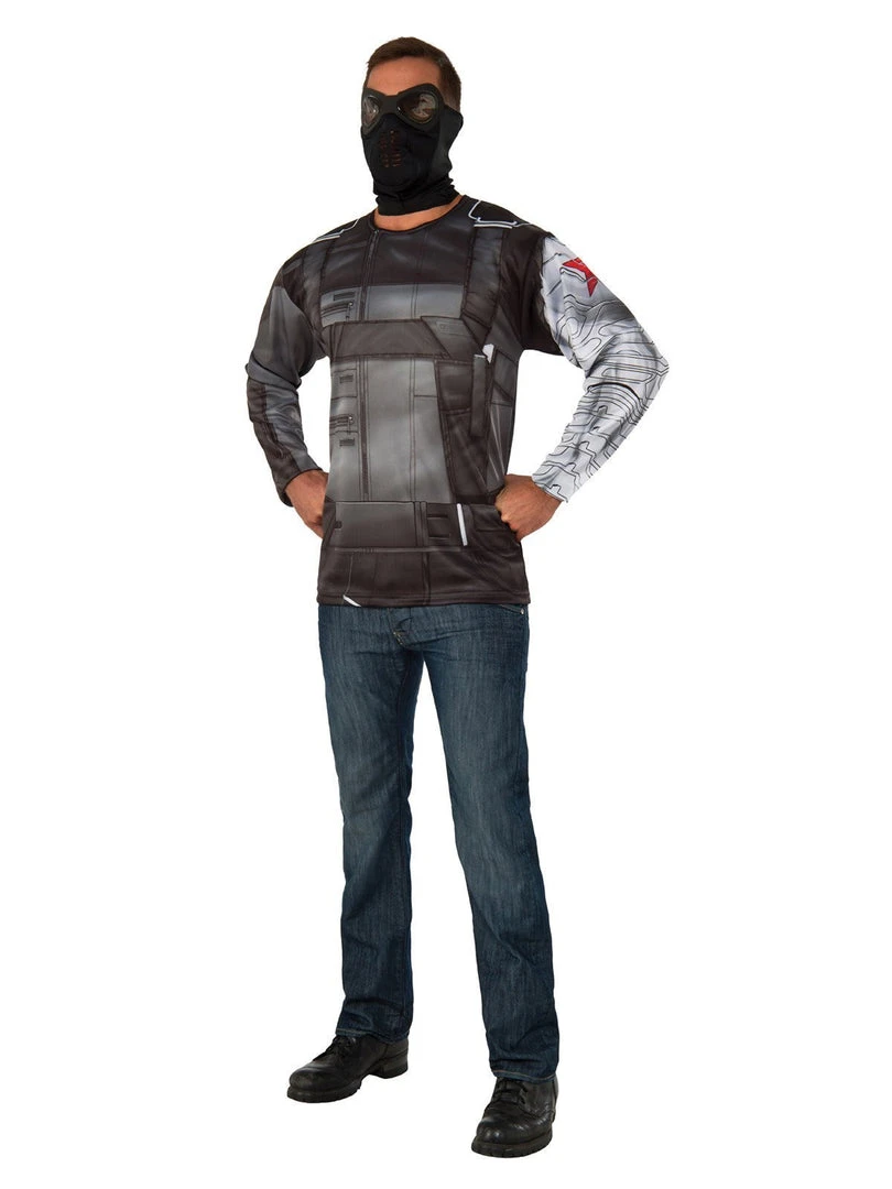 Rubie's Winter Soldier Costume Top And Mask Set For Adults - Marvel Avengers 3 Rubie's Winter Soldier Costume Top And Mask Set For Adults - Marvel Avengers