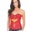 Rubie's Wonder Woman Sequin Corset For Adults - Warner Bros DC Comics 2 Rubie's Wonder Woman Sequin Corset For Adults - Warner Bros DC Comics