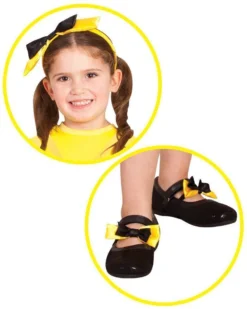 Rubie's Yellow Emma Wiggle Headband And Shoe Bow Set - The Wiggles Kids
