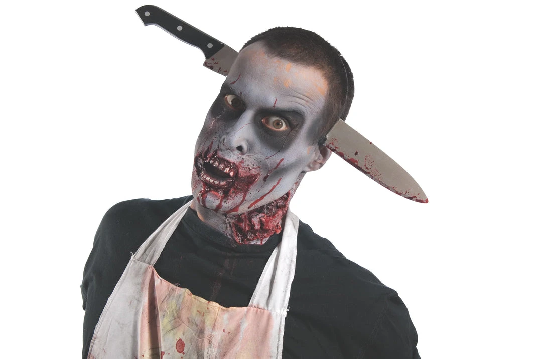 Rubie's Zombie Kitchen Knife Through Head Accessory 3 Rubie's Zombie Kitchen Knife Through Head Accessory