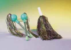 Forum Novelties Mardi Gras Tinsel Pom Poms